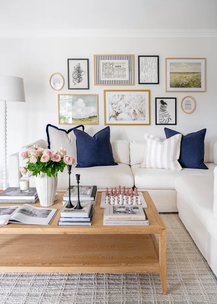 Clear Mountain home living room with gallery wall