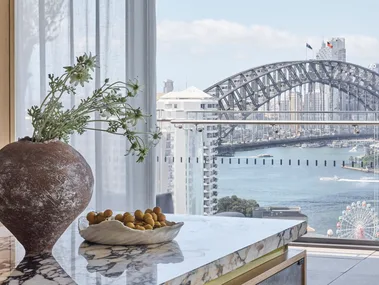 Lisa Santamaria interior design renovation on Lavender Bay apartment owned by Dianne harbour views