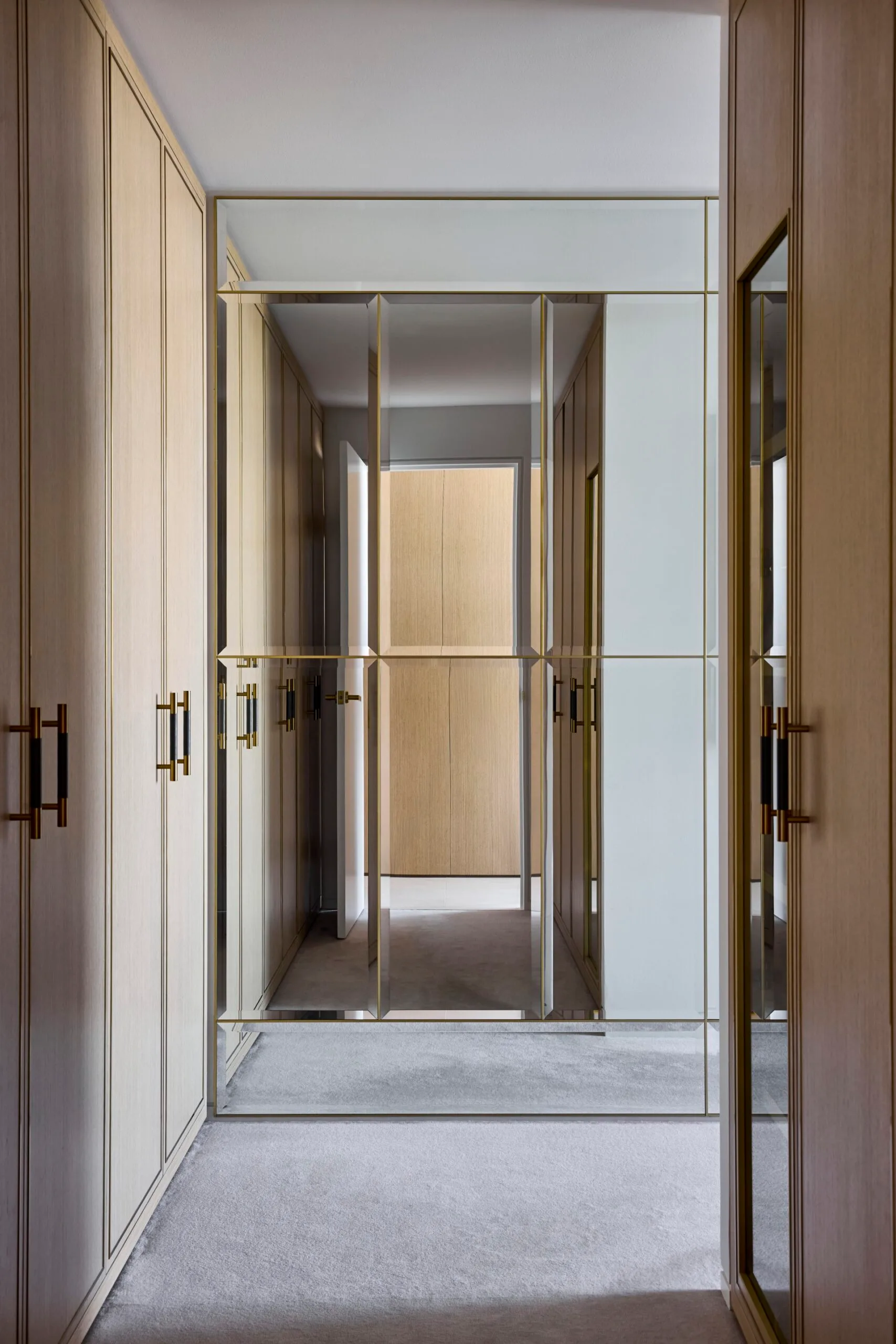 Lisa Santamaria interior design renovation on Lavender Bay apartment owned by Dianne walk in robe