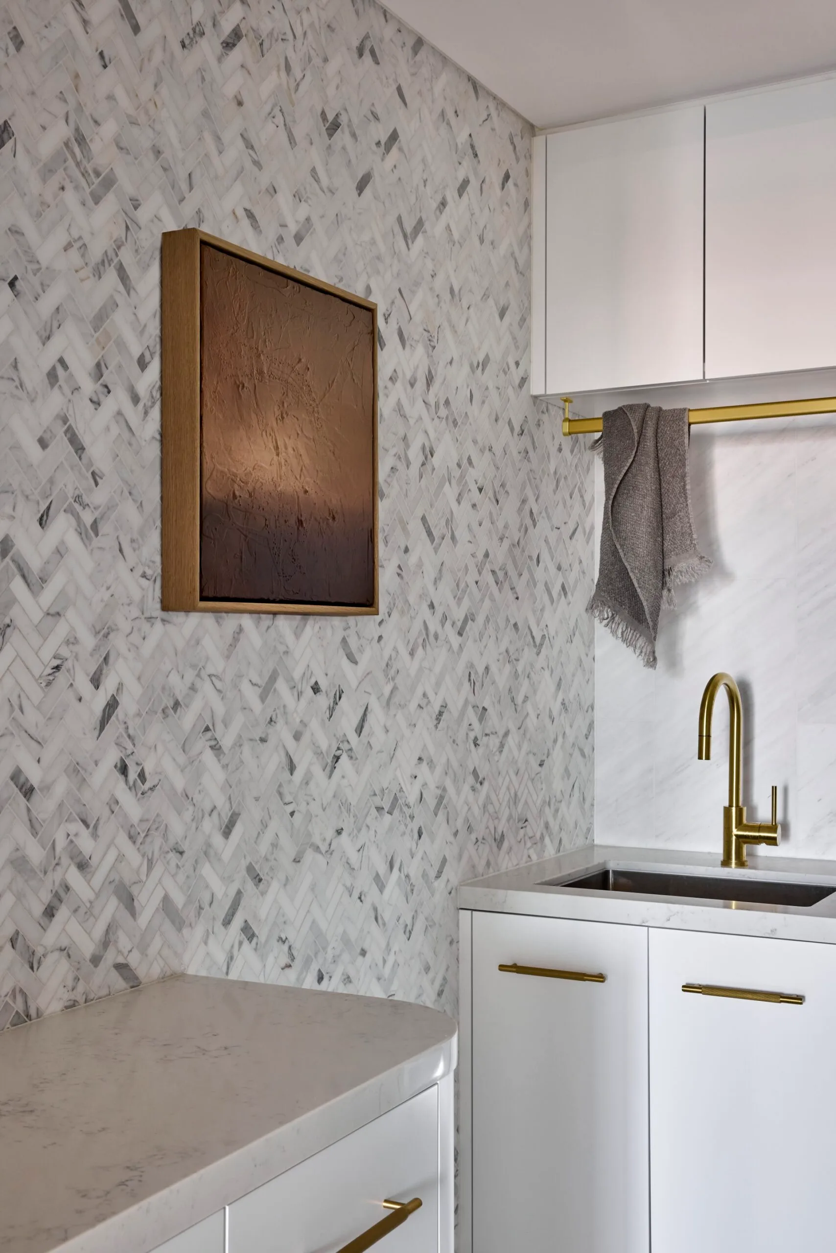 Lisa Santamaria interior design renovation on Lavender Bay apartment owned by Dianne laundry