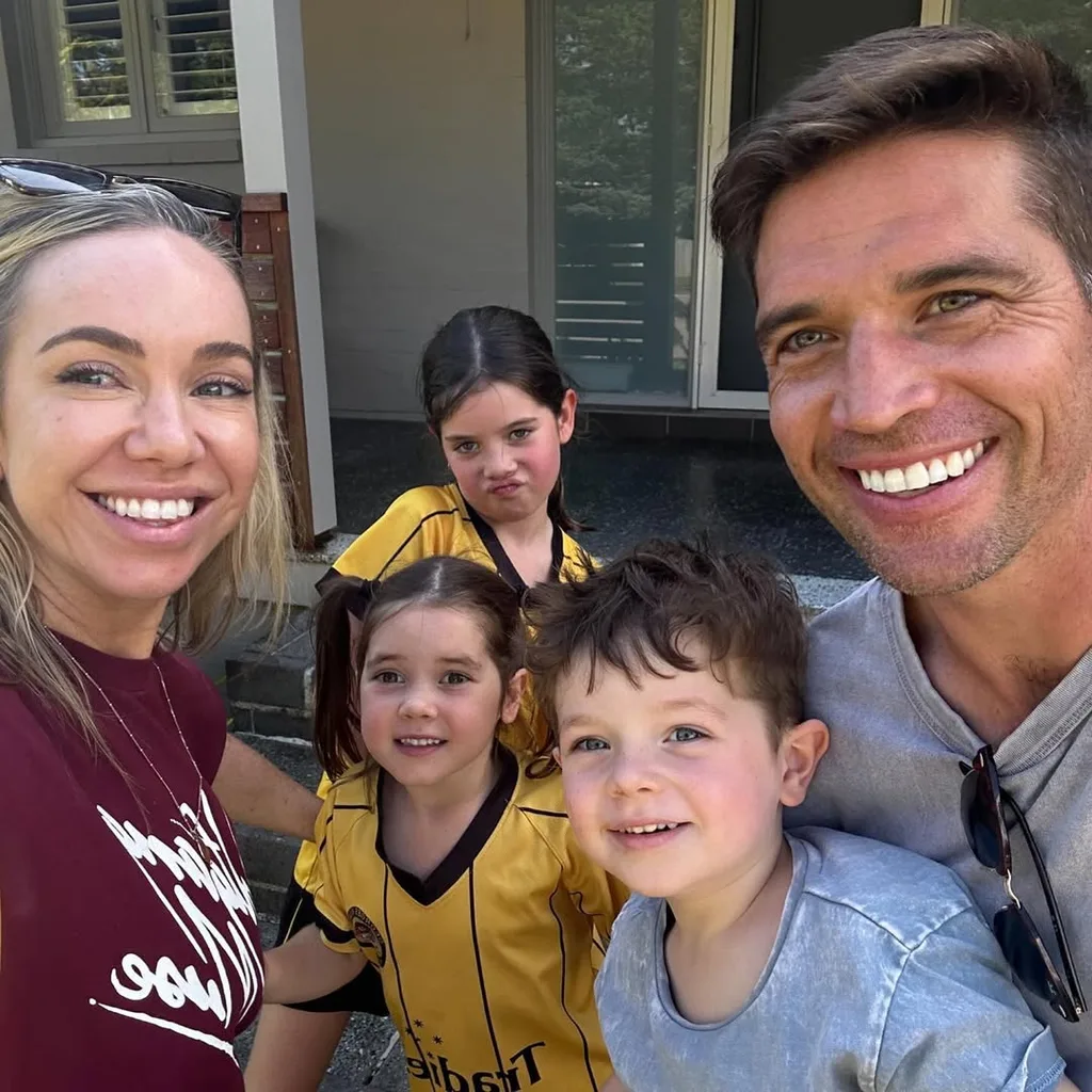 Rachel and Ryan The Block with their children