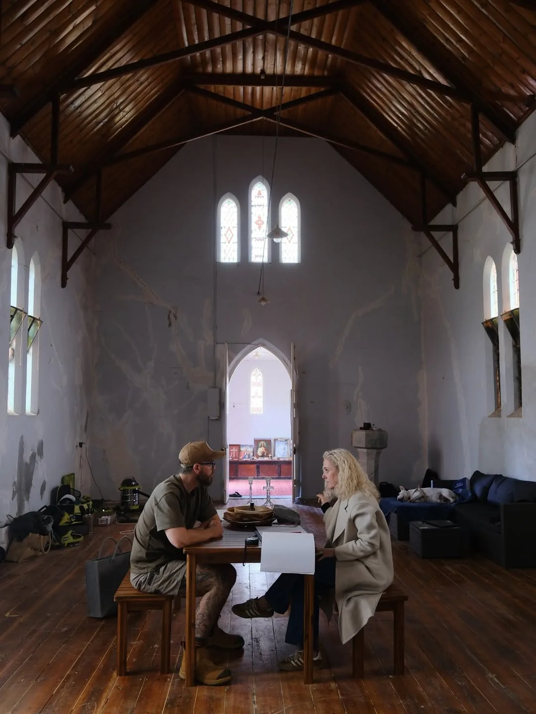 Mat Johnson church revival with interior designer Georgie Shepherd