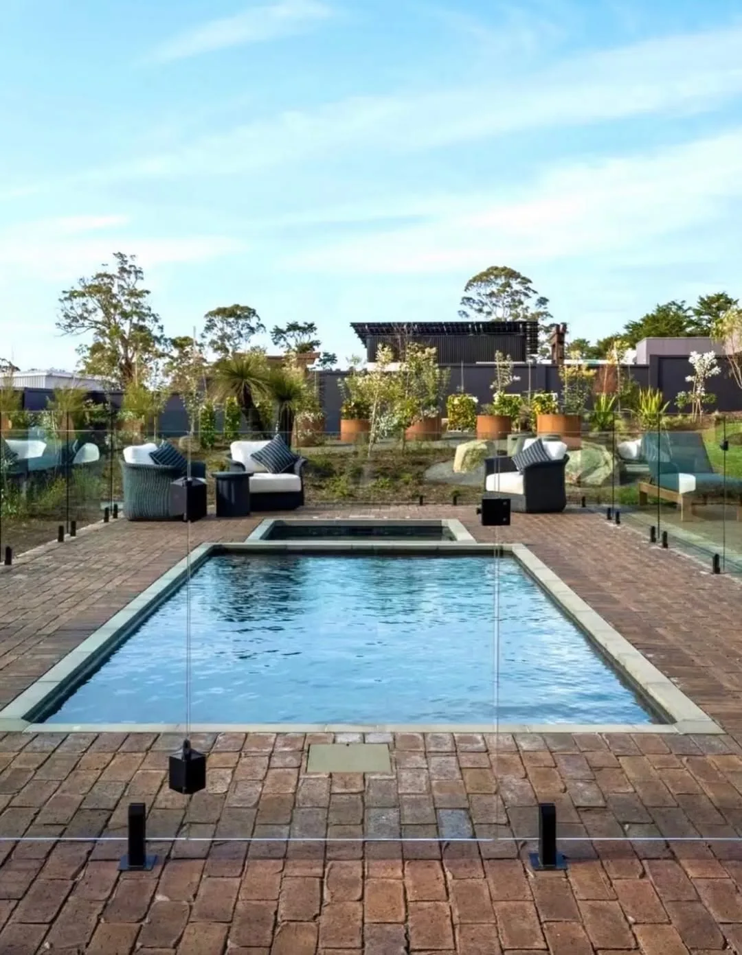 Emma and Ben House The Block post-show landscape pool area