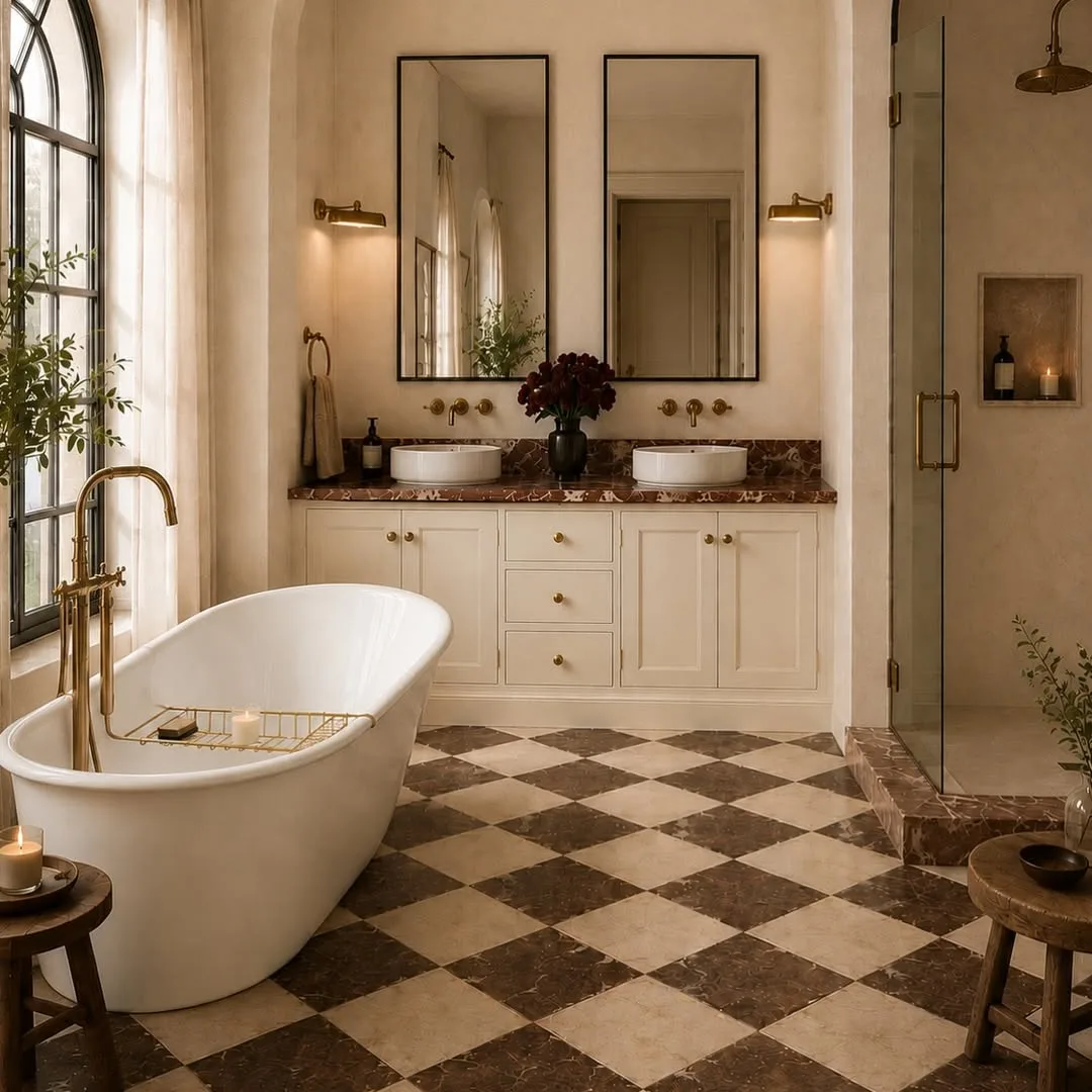 Renderings of Rachel and Ryan's bathroom for their new home renovation