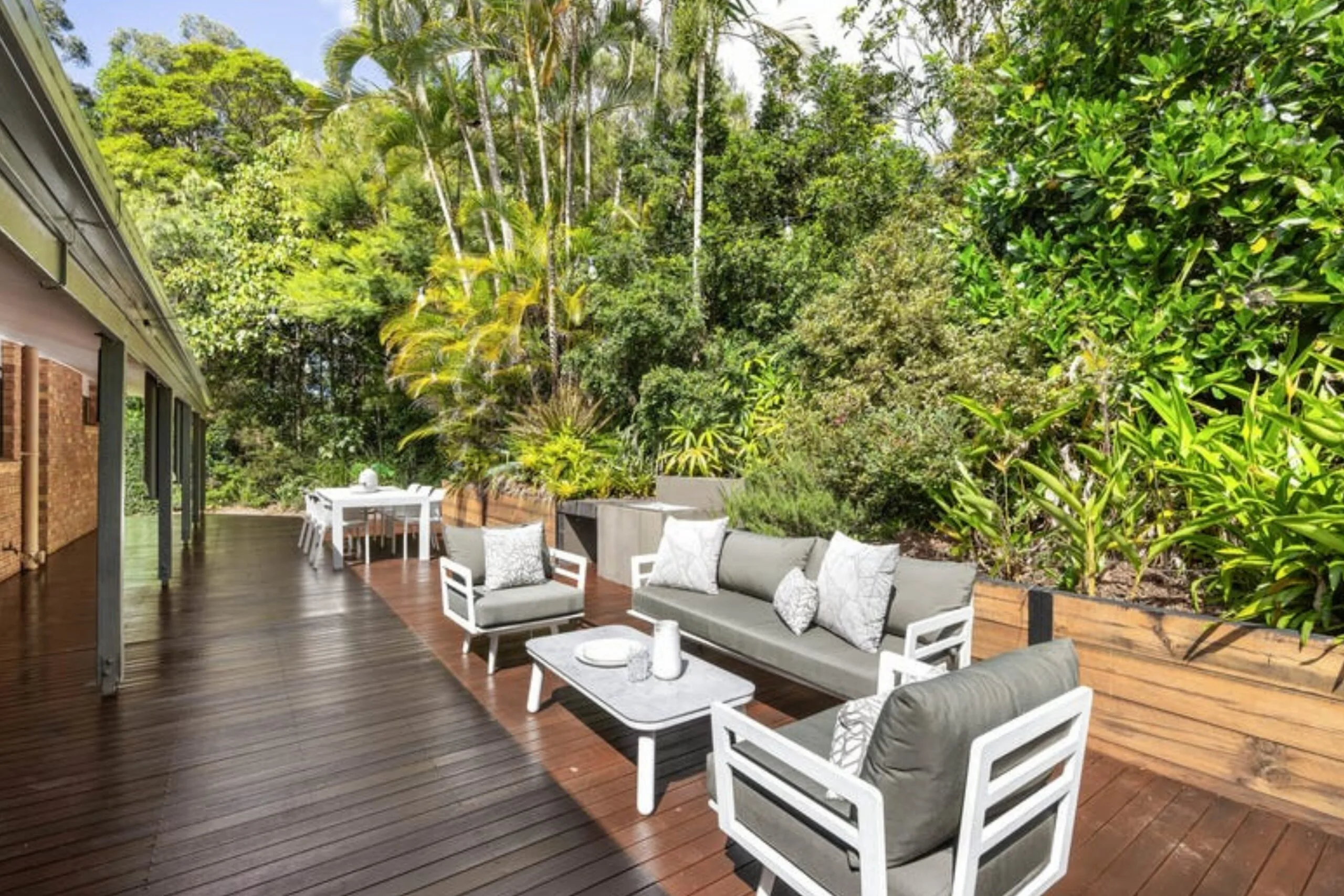 Sam Frost alfresco area