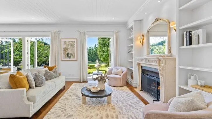 Delta Goodrem $11m Rose Bay home living area lounge