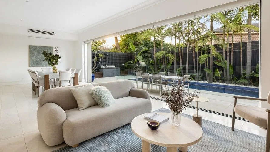 Cathy Freeman lists Brighton home open plan living indoor outdoor pool area
