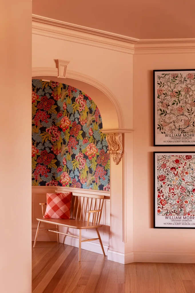 Yarra Valley home interior designer Carolyn Burns-McCrave colour drenched rooms wallpaper