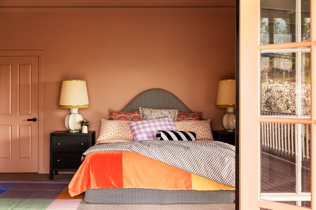 Yarra Valley home interior designer Carolyn Burns-McCrave colour drenching bedroom