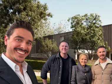 Marty Fox next to other judges