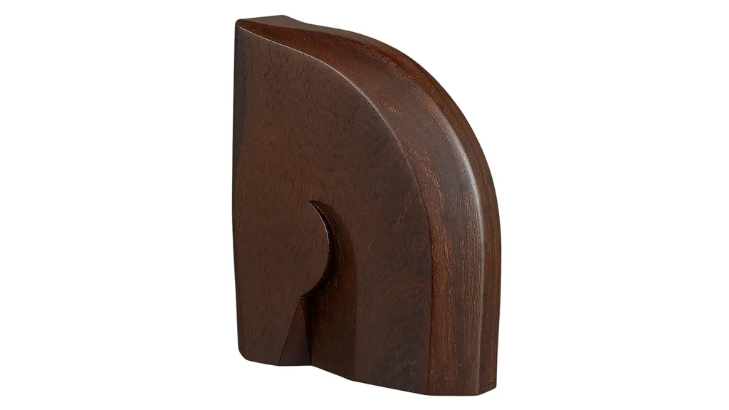 Dark wooden bookend