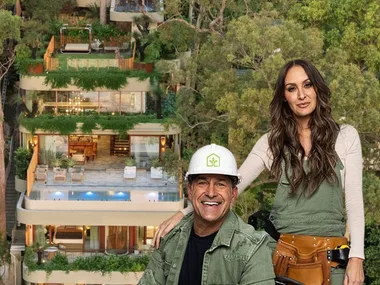 Jamie Durie with wife next to home in Avalon