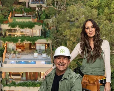 Jamie Durie with wife next to home in Avalon