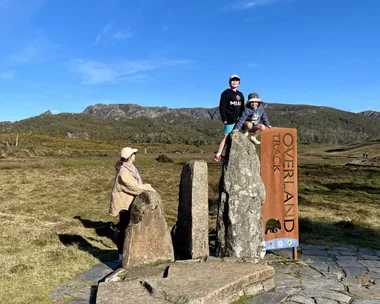 Start of Overland Track in Cradle Mountain Tasmania with kids