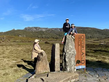 Start of Overland Track in Cradle Mountain Tasmania with kids