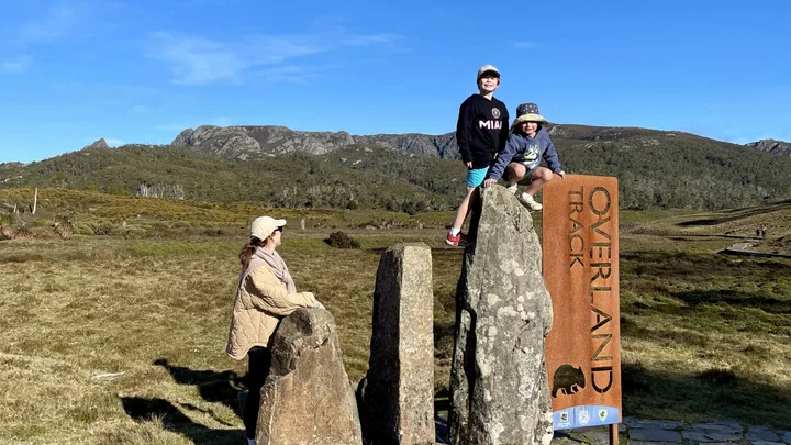 Start of Overland Track in Cradle Mountain Tasmania with kids