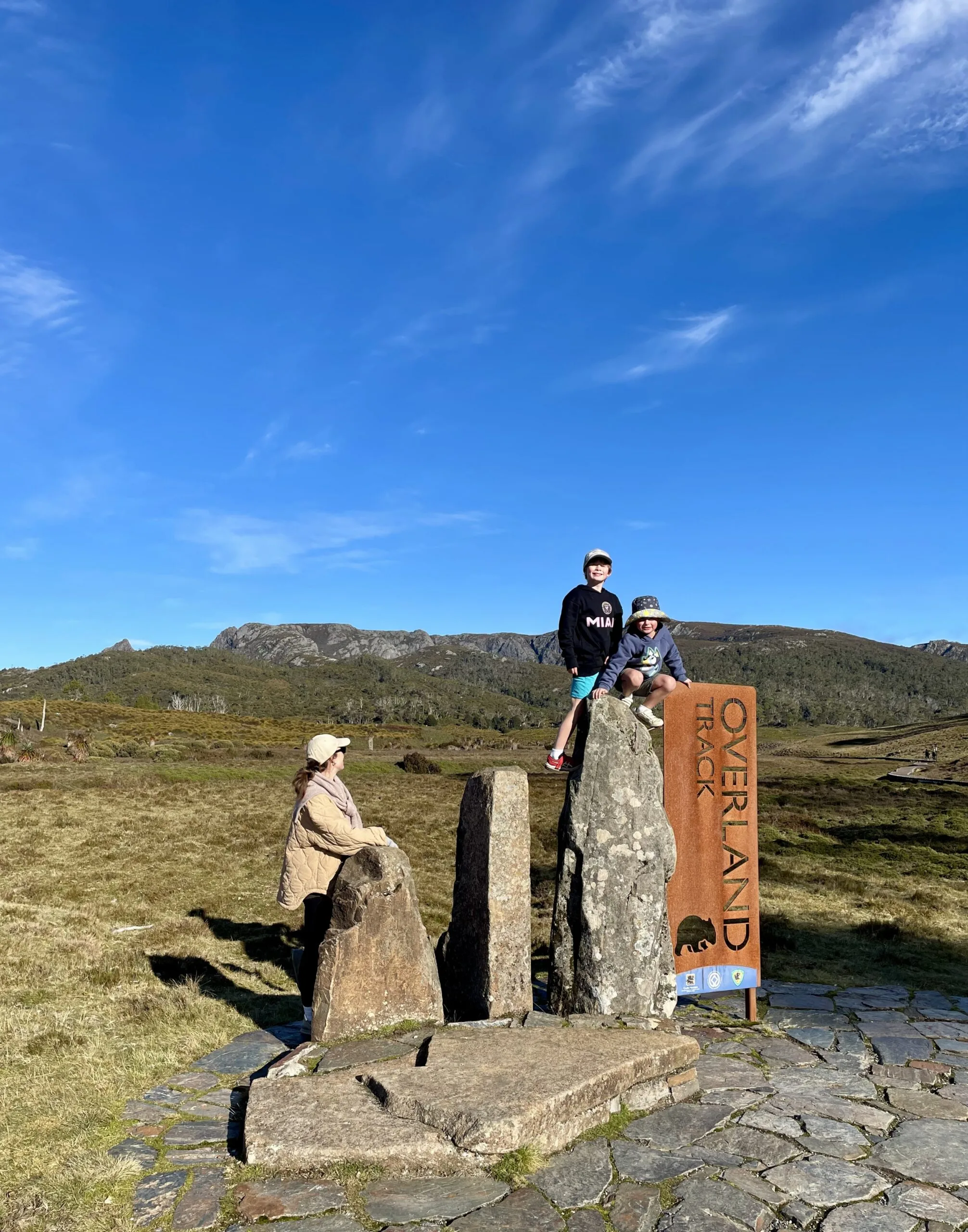 Start of Overland Track in Cradle Mountain Tasmania with kids