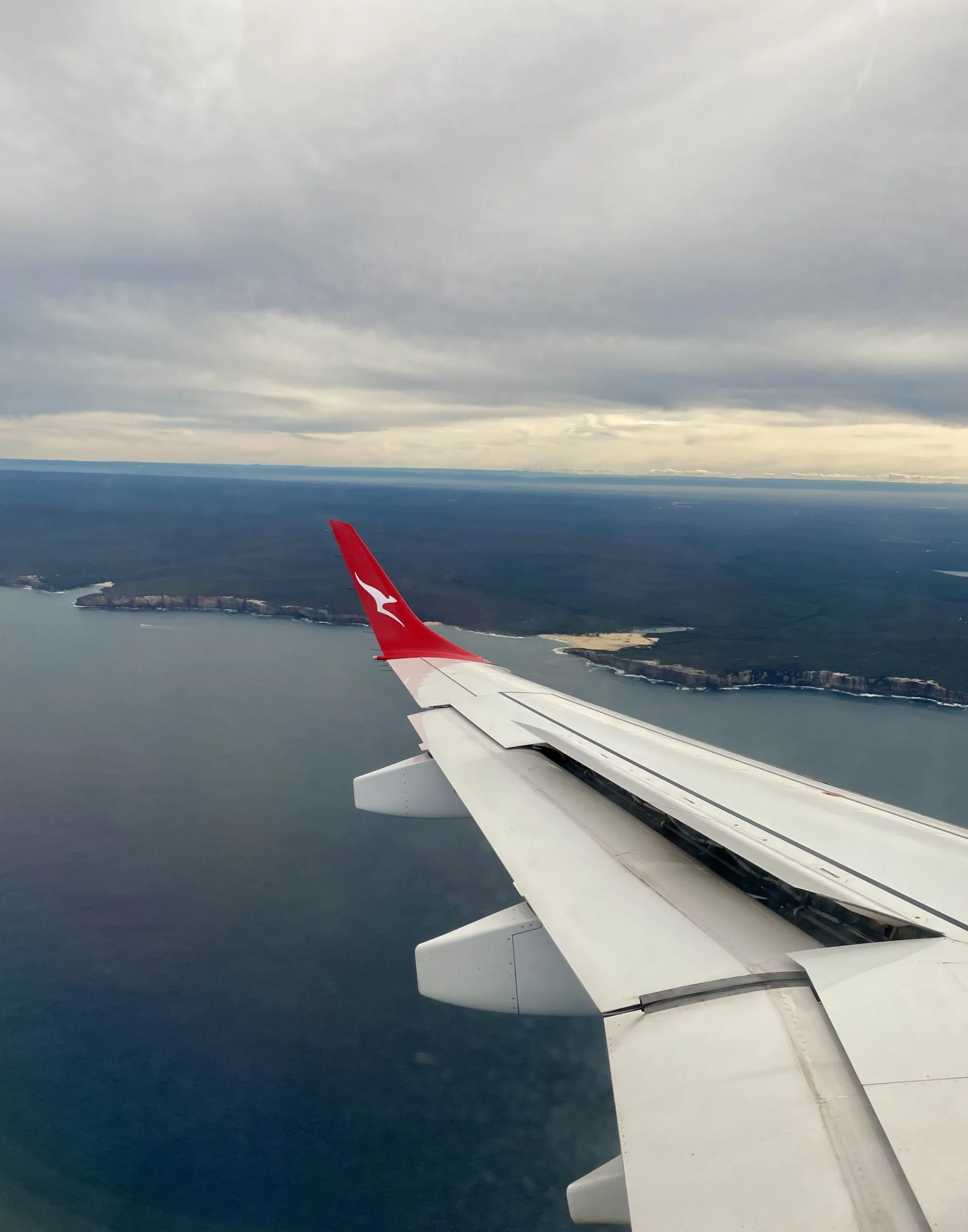 Plane wing view from Launceston to Sydney