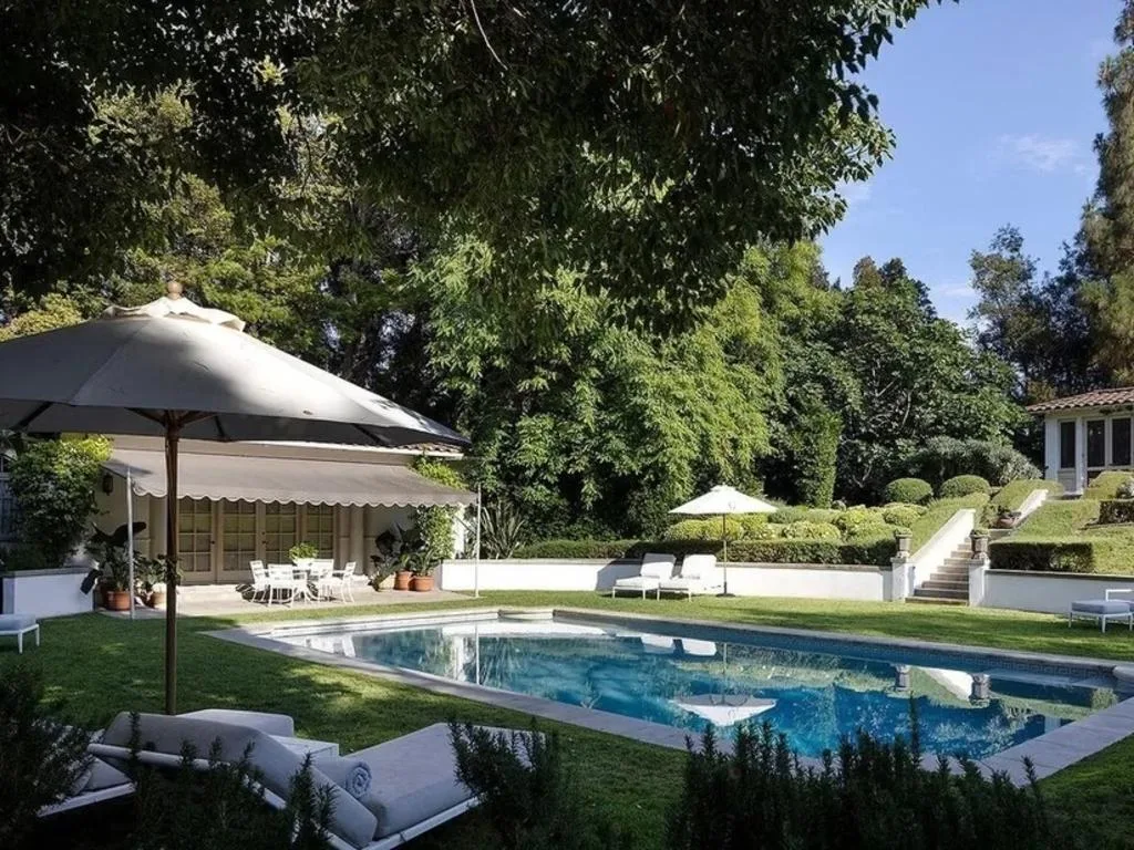 Angelina Jolie has listed her historic Los Feliz estate pool alfresco area