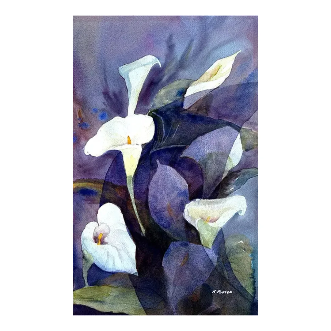 Arum Lilies by Karen Foster
watercolour on paper