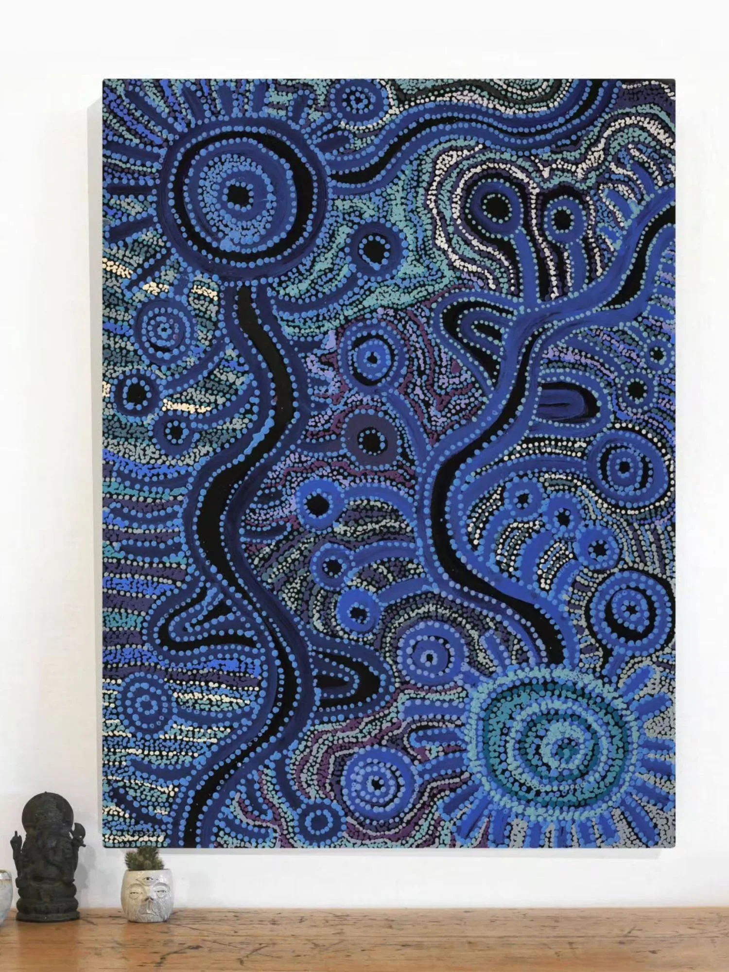 A blue Aboriginal artwork from Art Ark Australia