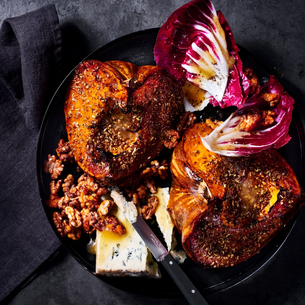 Pumpkin and radicchio salad