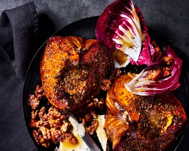Pumpkin and radicchio salad