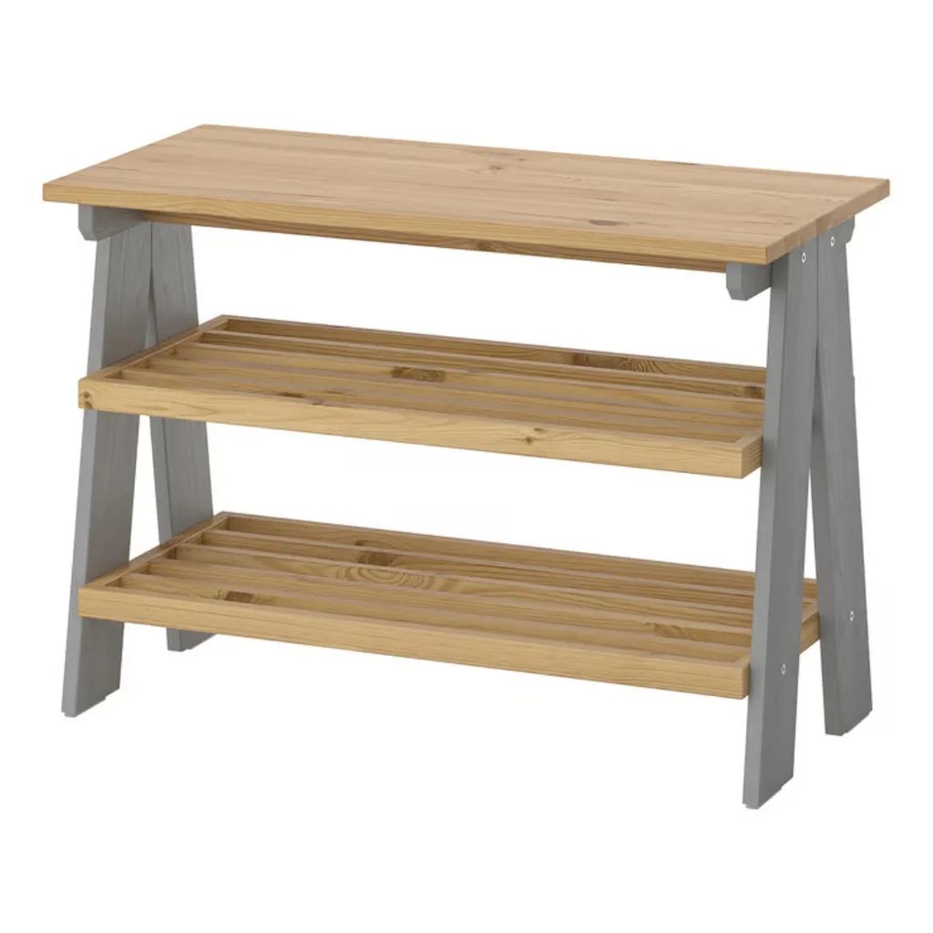 Ikea timber shoe rack