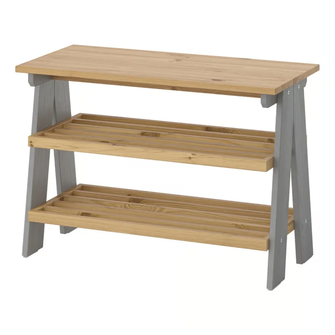 Ikea timber shoe rack