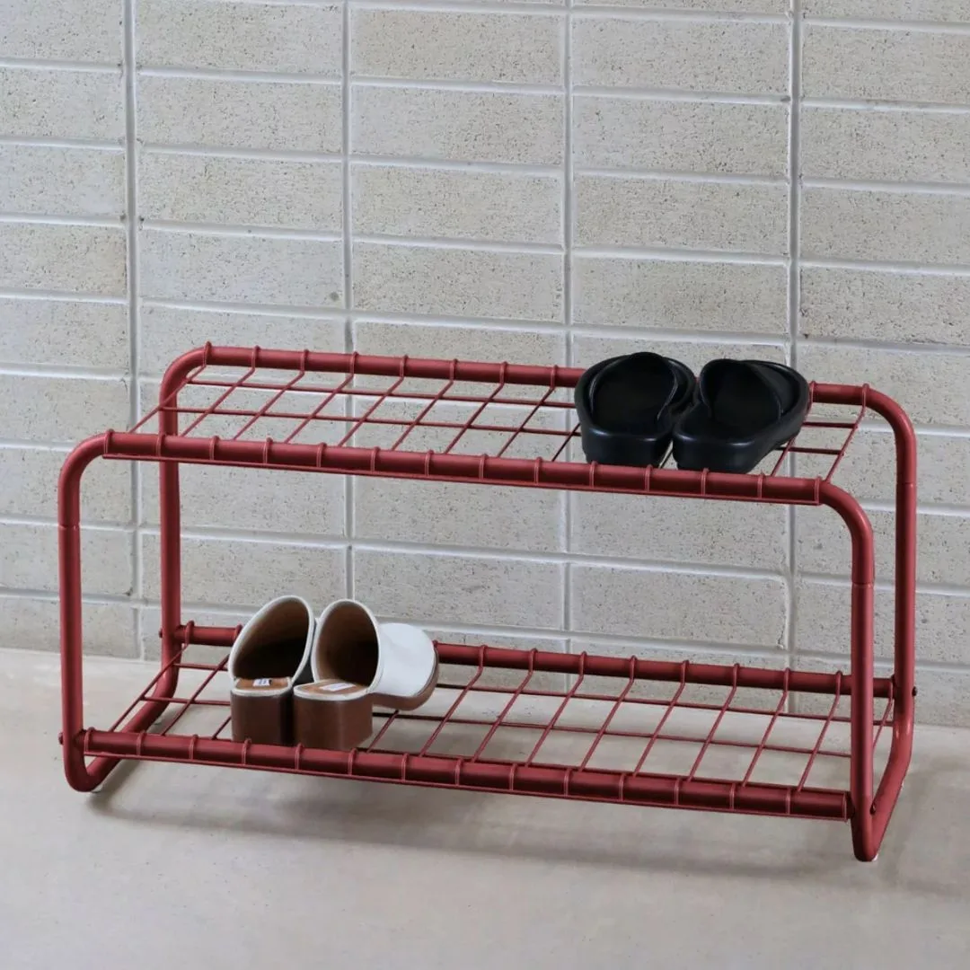 Designstuff Forma shoe rack in brick red