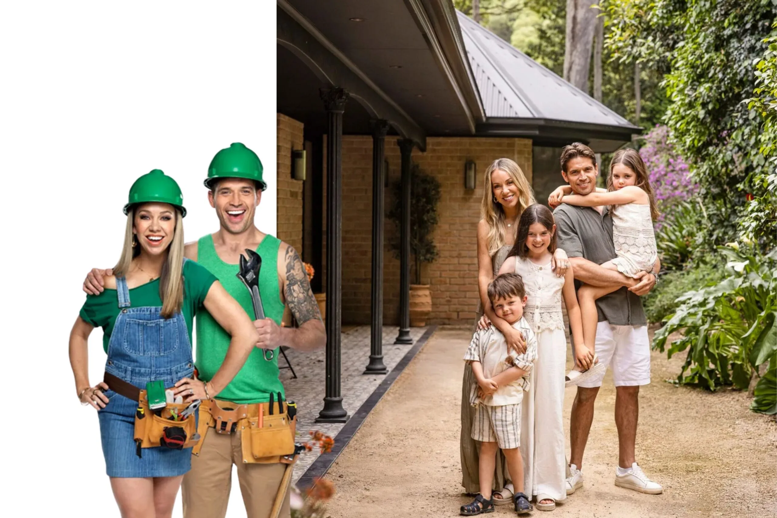 The Block contestants Rachel and Ryan before and after