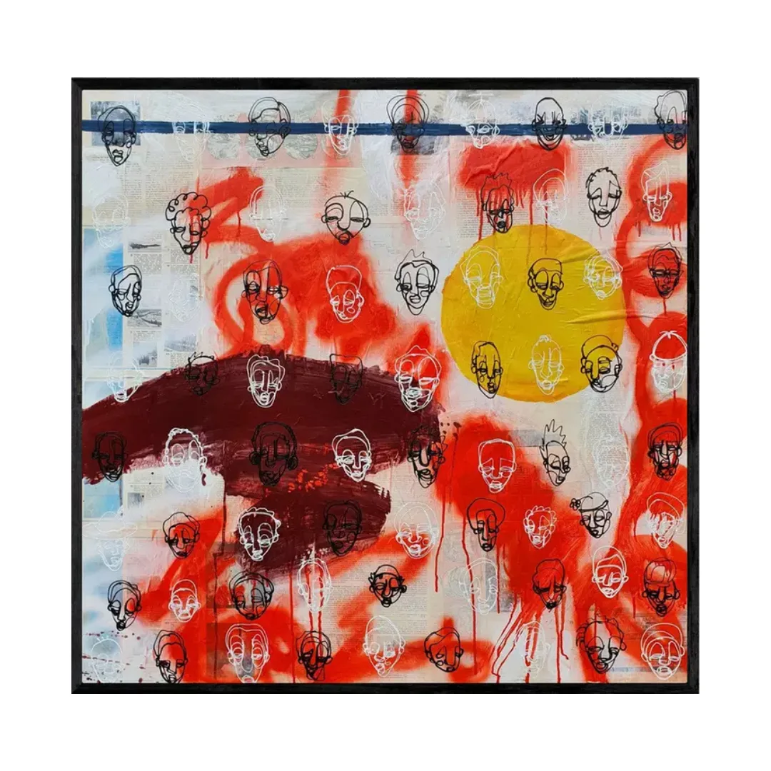 We The People No.8 by Sam Patterson Smith
mixed media on canvas, framed
