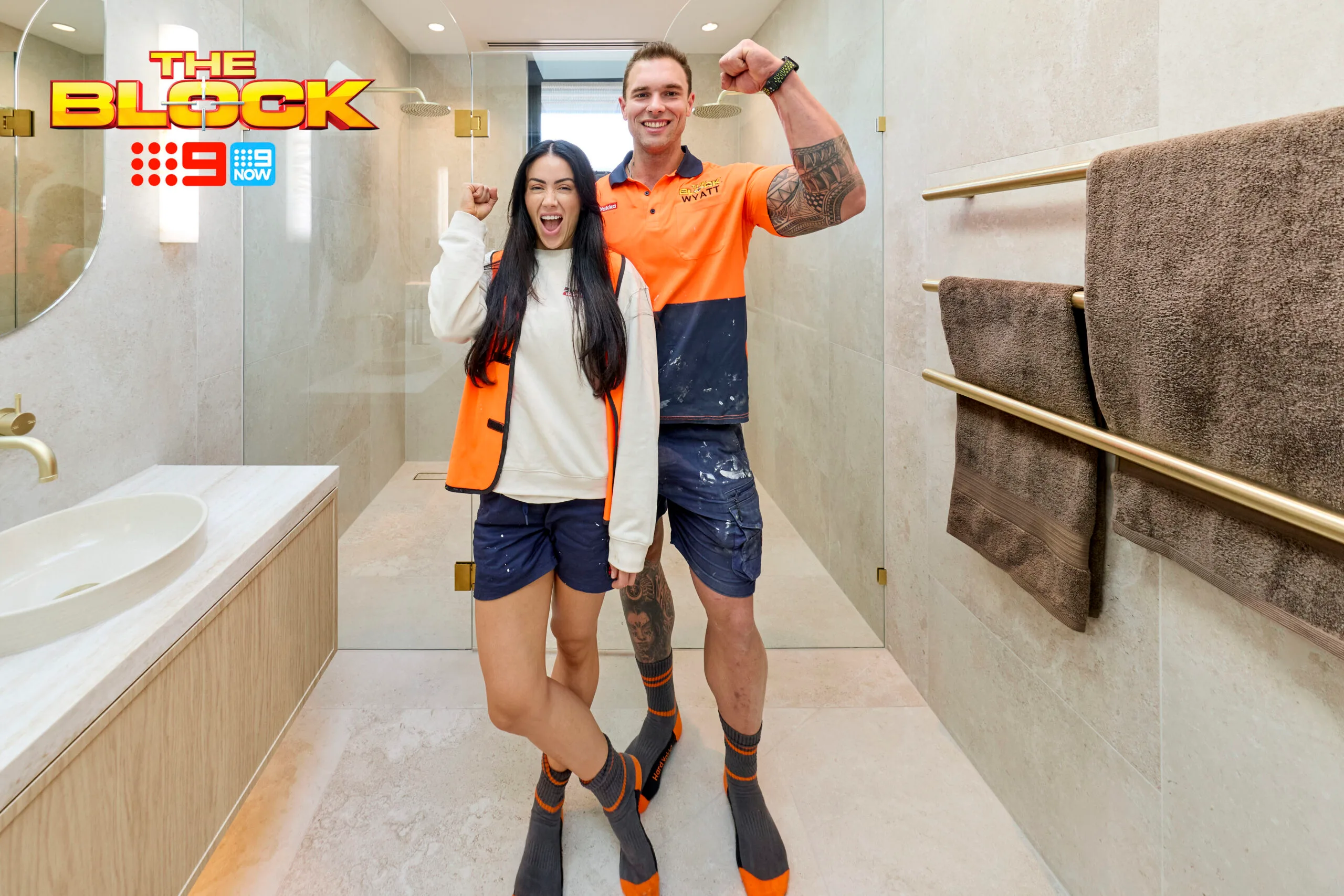 Chantel and Wyatt The Block 2026 Main Ensuite 