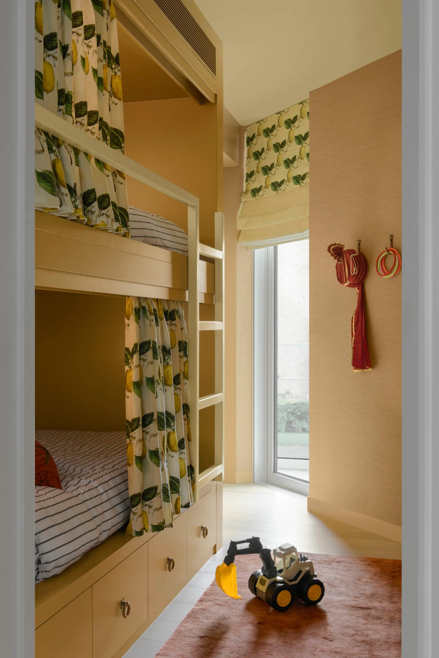 Carlene Duffy bunk bed kids room yellow