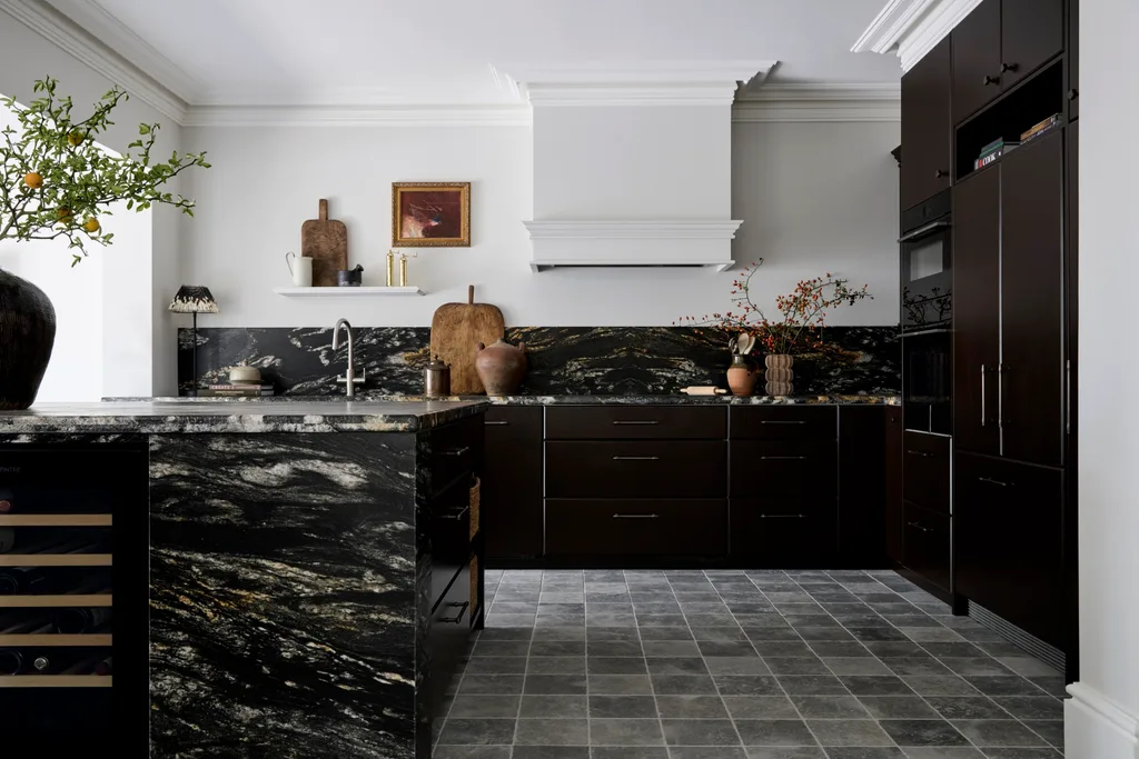 Sydney kitchen black, white and gold designer Kate Nixon
