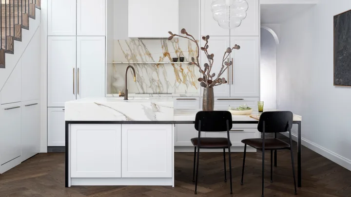 Small wonder: How a slender kitchen maximised under-stair space