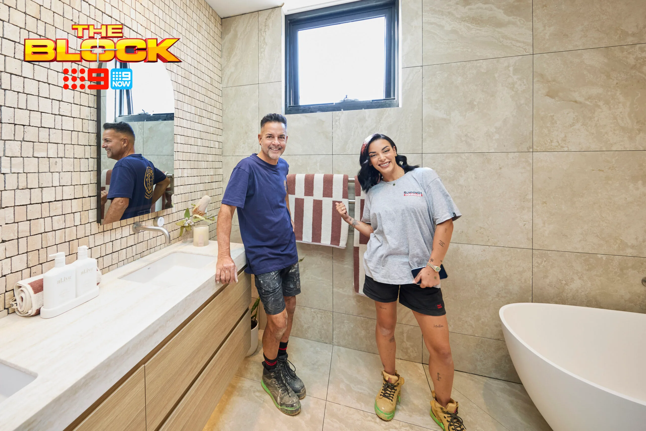 The Block 2026 Tayla and Rick main bathroom (1)