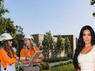 The Block home with Kim K and Courtney and Sev