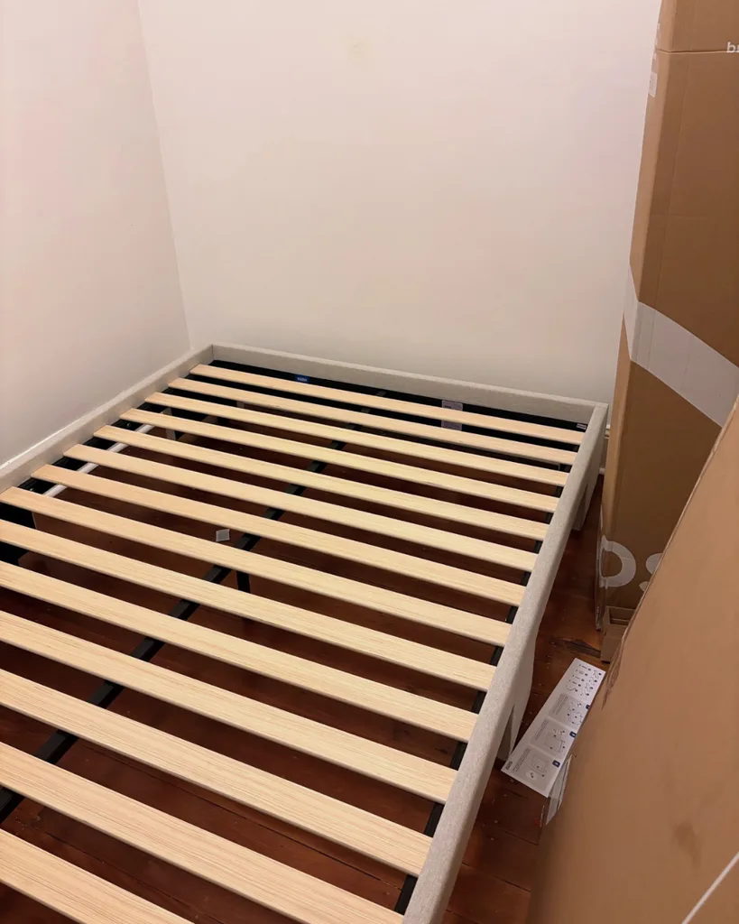 Assembling the Ecosa Sierra Storage Bed Frame in a small apartment