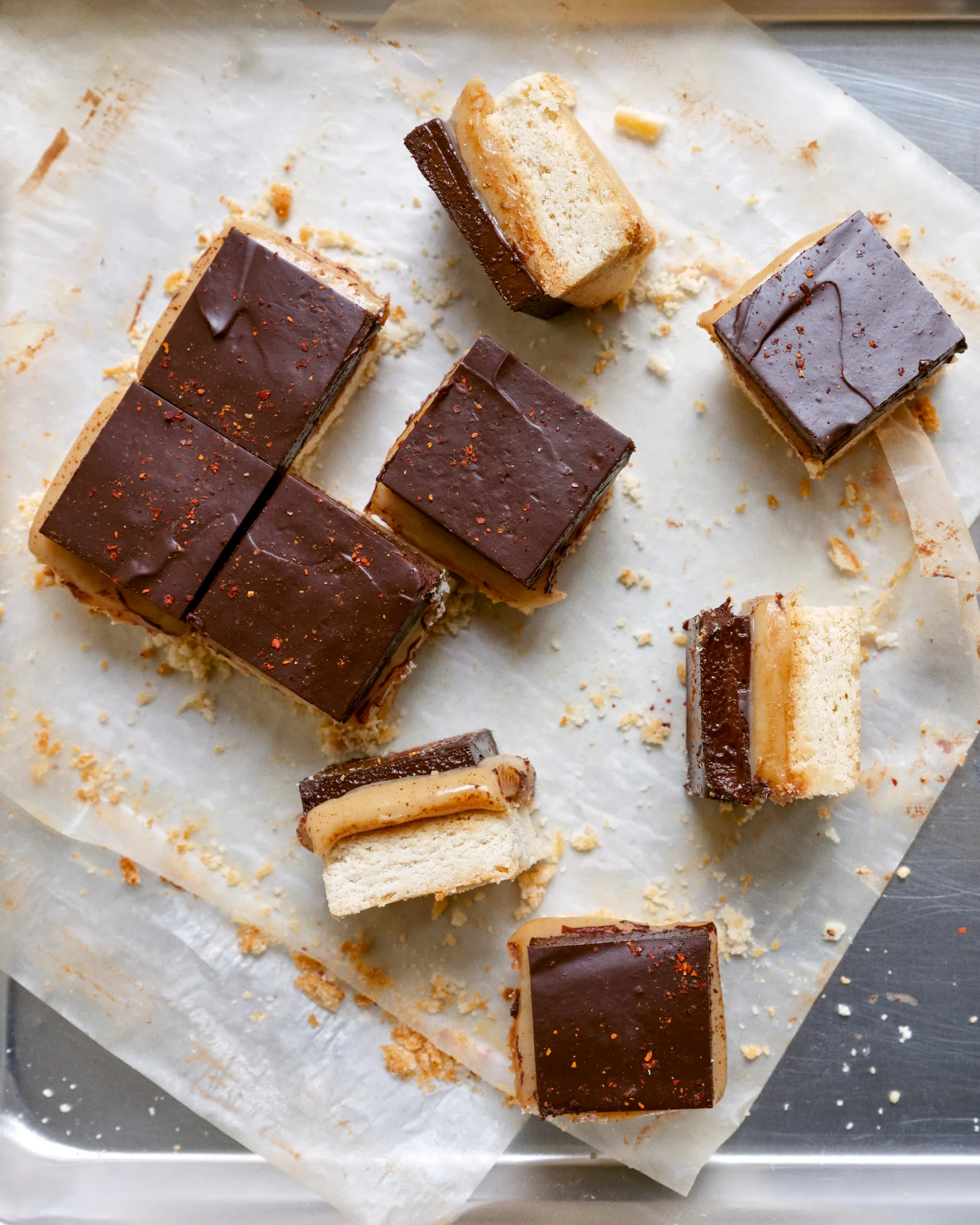 Chocolate caramel slice