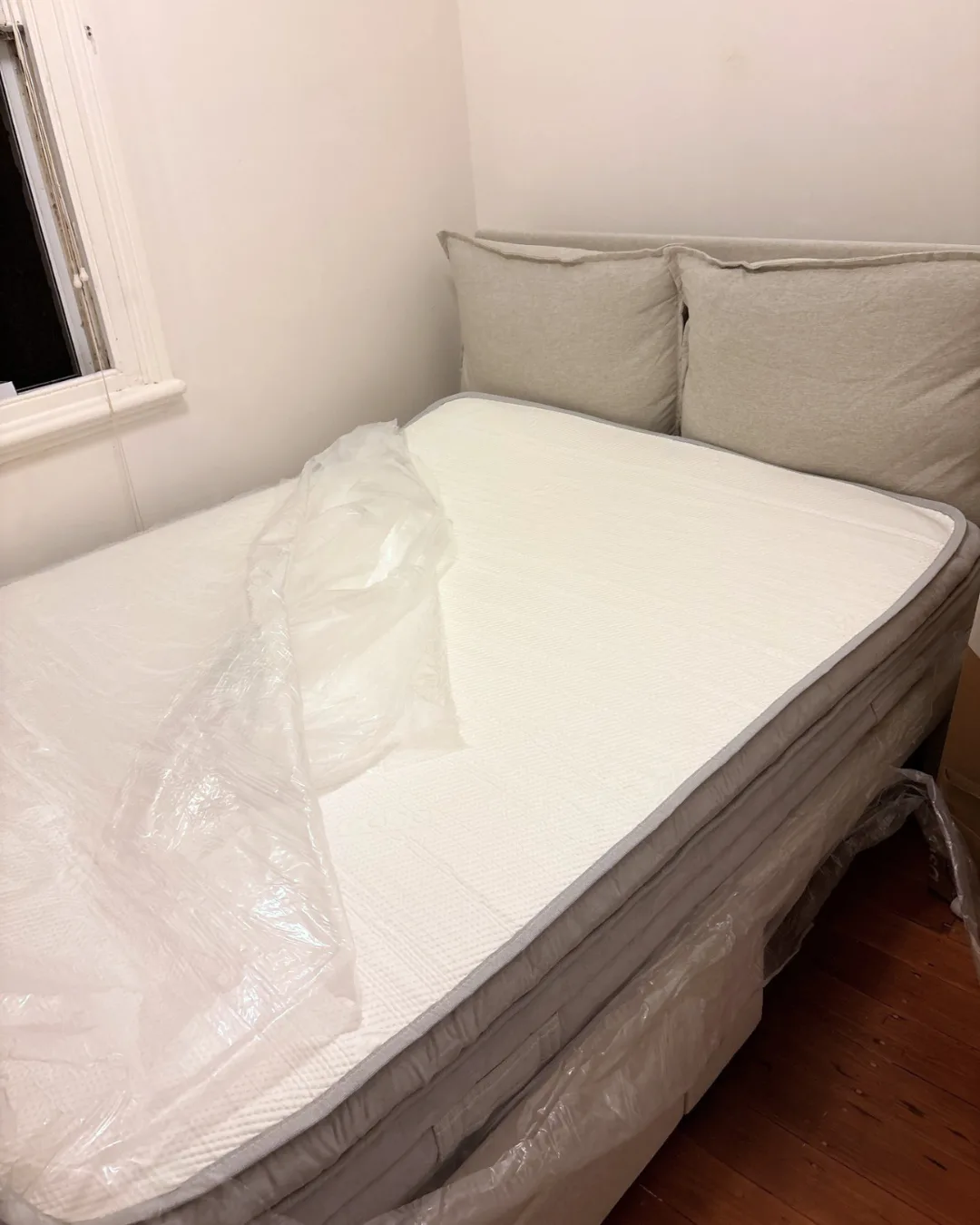 Ecosa Pure Mattress striahgt after unboxing while still deflated