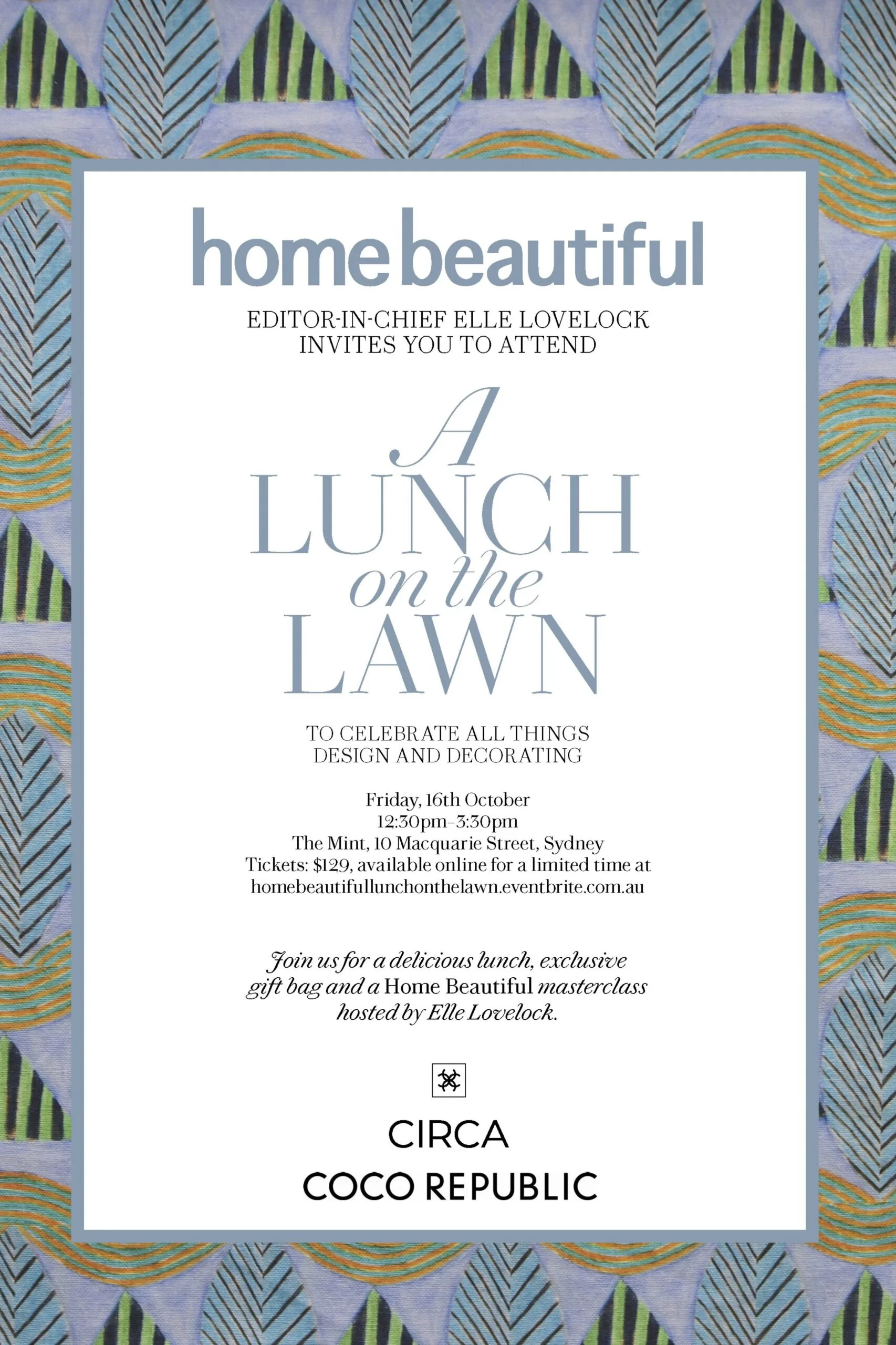 Home Beautiful Lunch on the lawn 2026