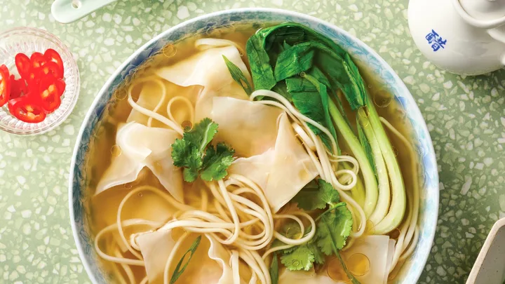 This tasty wonton noodle soup is a real crowd-pleaser