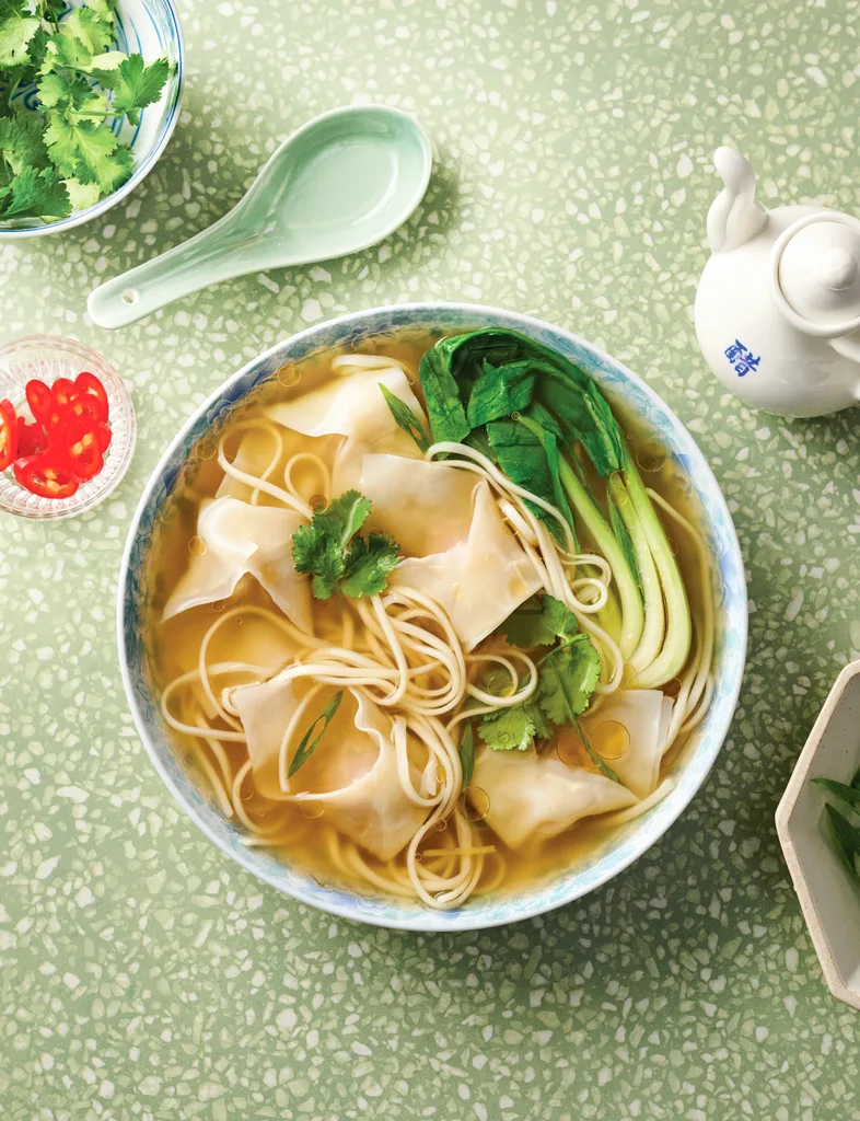 Prawn and pork wonton noodle soup