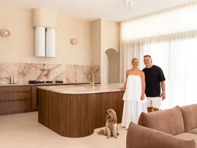 Inside NRL star Reuben Cotter&rsquo;s dreamy pink Mediterranean-style home