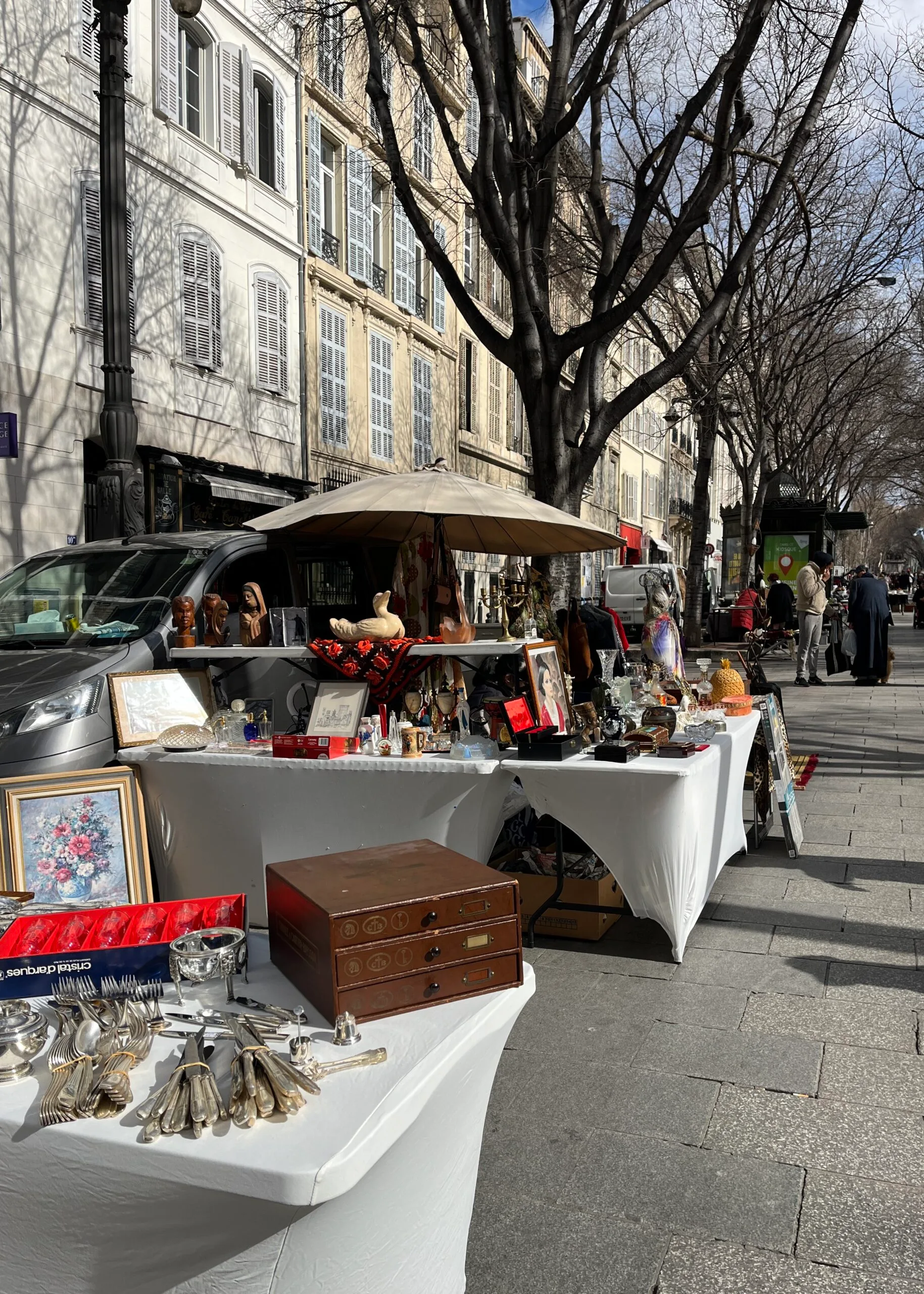 an antiques stall in marseille