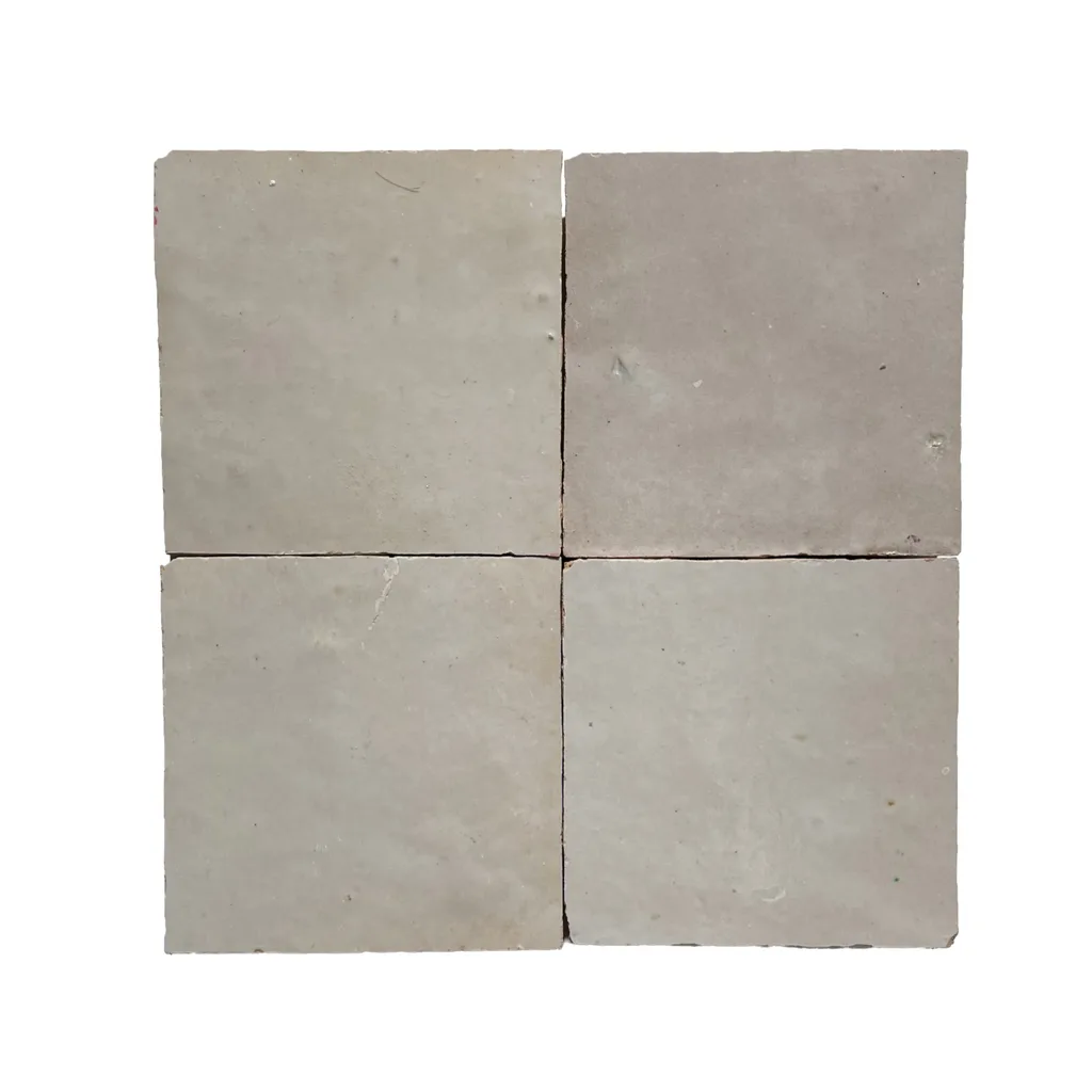 Zellige Ecru Terracotta Morocan Square tiles Teranova