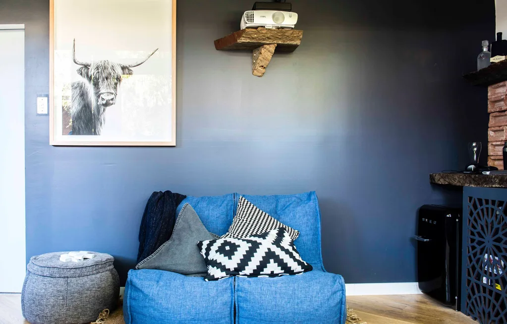 man cave bar denim renovate makeover house rules