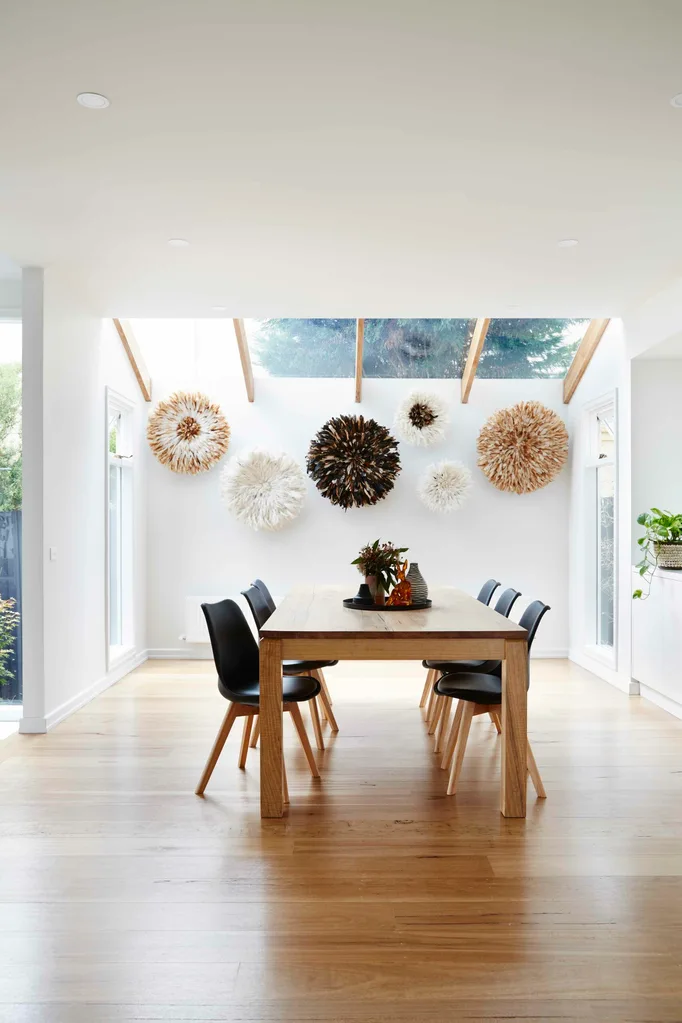 JuJu hats on the dining room wall