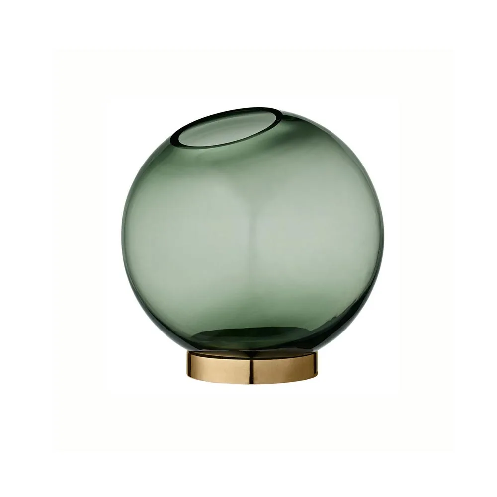 Green round vase